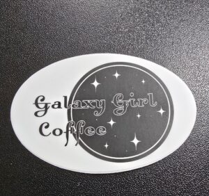 Galaxy Girl Coffee Logo Sticker